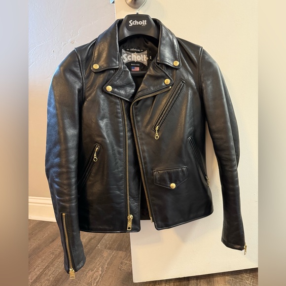 Veste Cuir Moto Schott Perfecto Vintage Années 70 - Taille M - Fabriquée Aux USA - Occasion Très Bon état